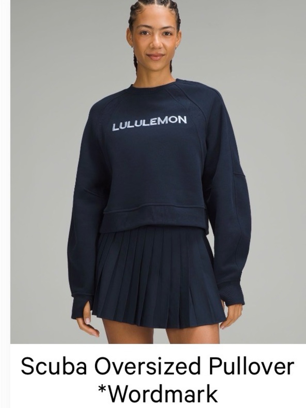 Lululemon Blue Embroidered Sweatshirt